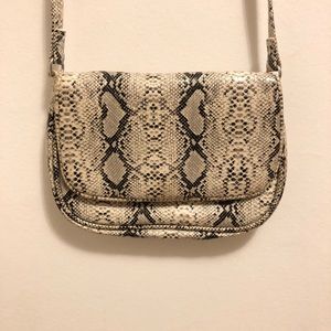H&M Leather Snakeskin Cross Body Bag